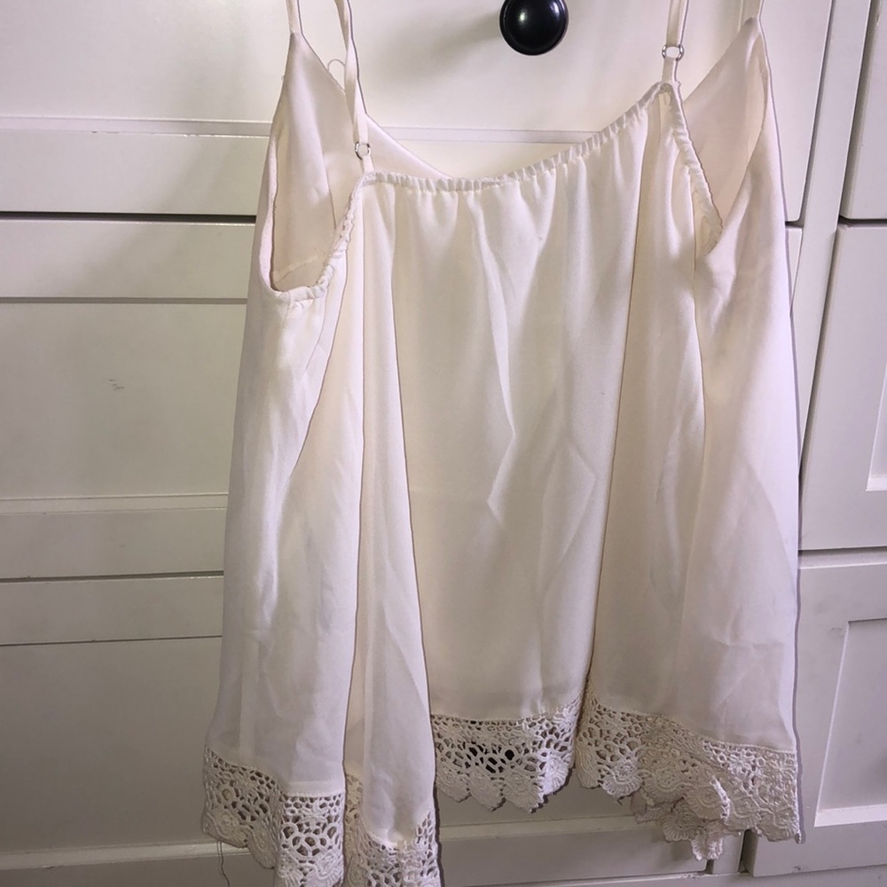 Cream Spaghetti Tank Top